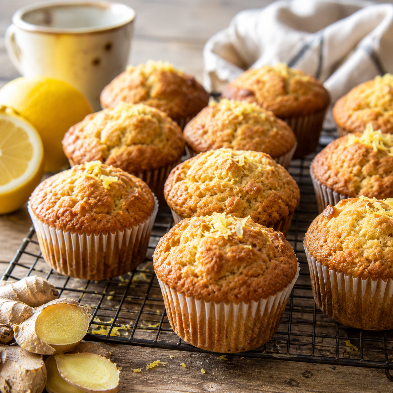 Lemon & Ginger Muffins Recipe