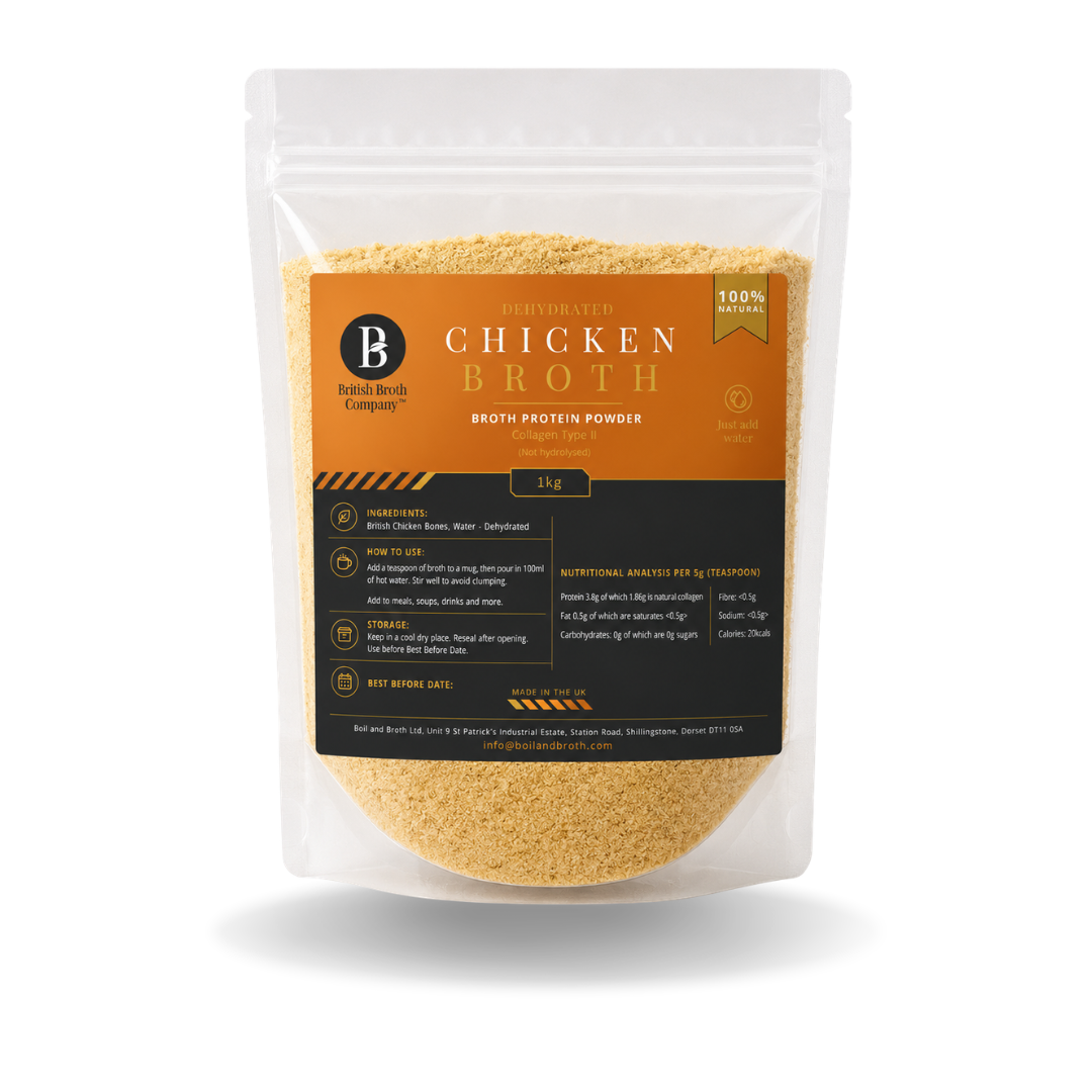Chicken Bone Broth Powder (Dehydrated) – 1kg Mega Pouch