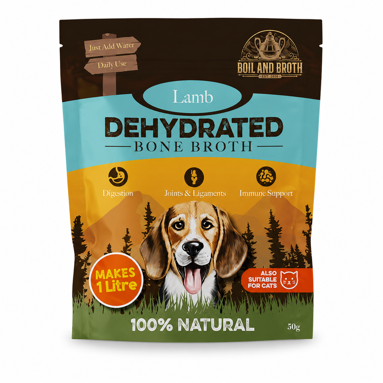 British Lamb Bone Broth Powder for Dogs – 50g