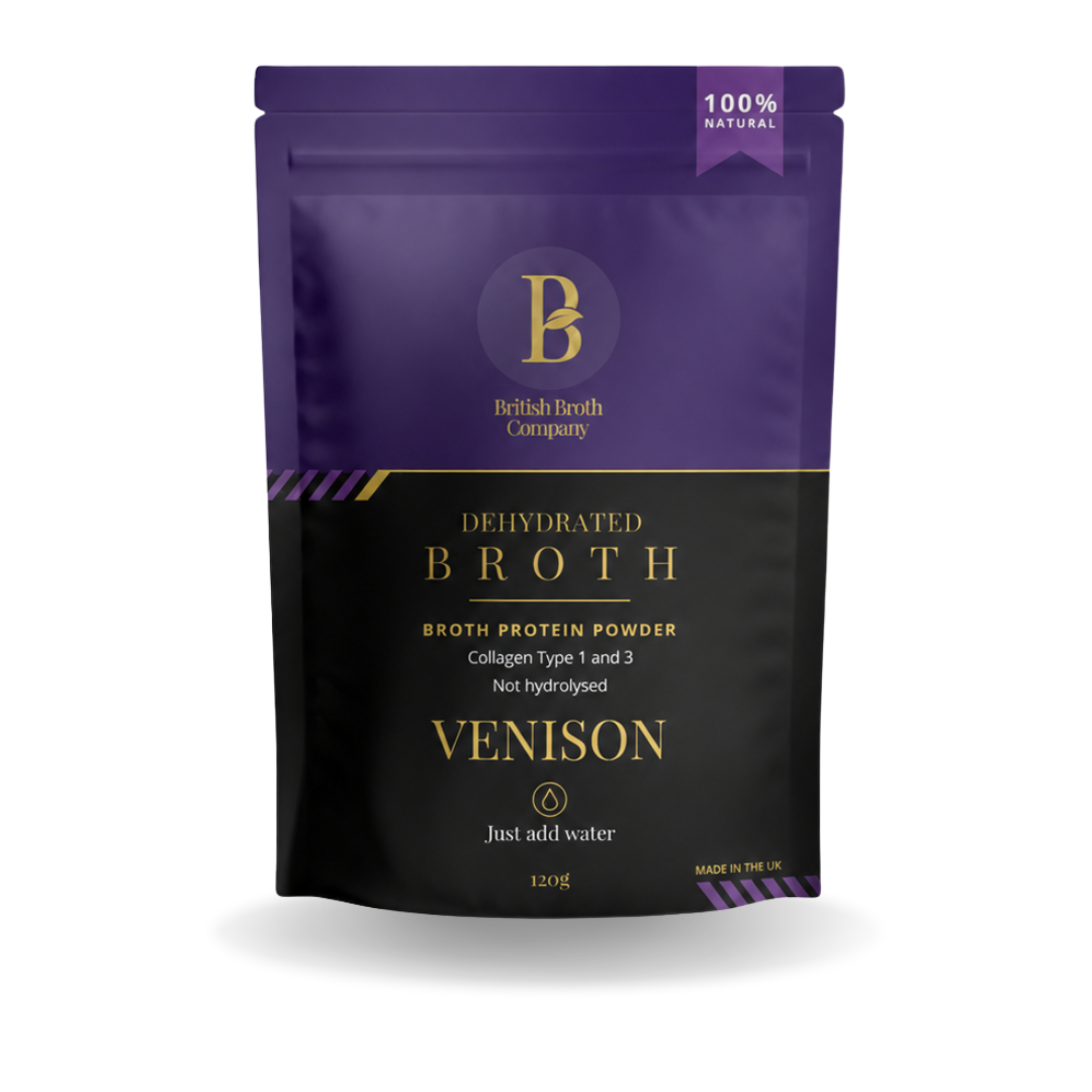 Venison Bone Broth Powder (Dehydrated) – 120g Pouch