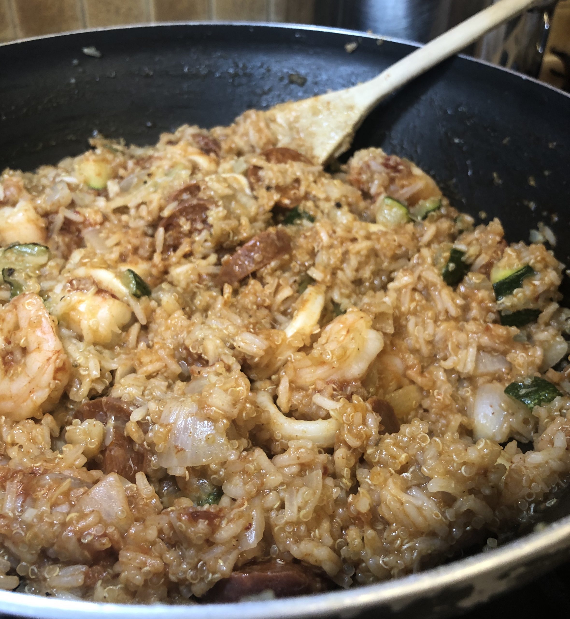 Seafood Paella with added bone broth British Broth Company