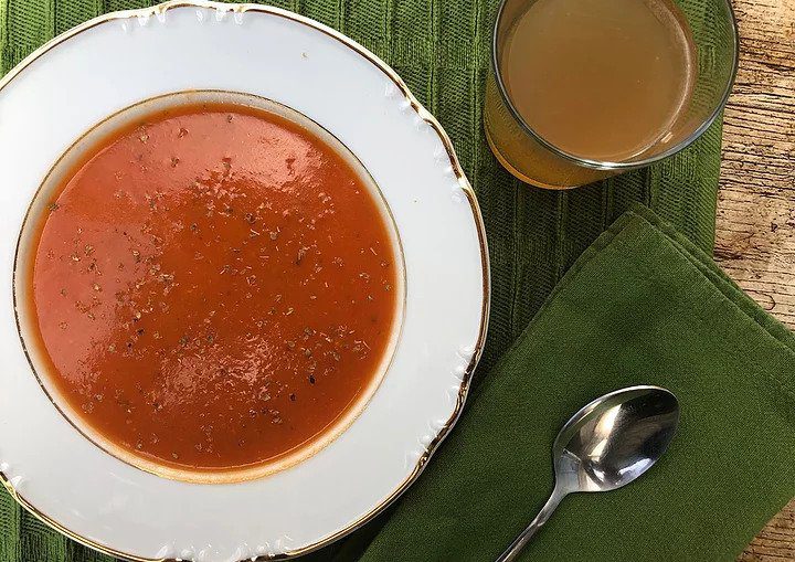 Tomato and Basil Broth Soup