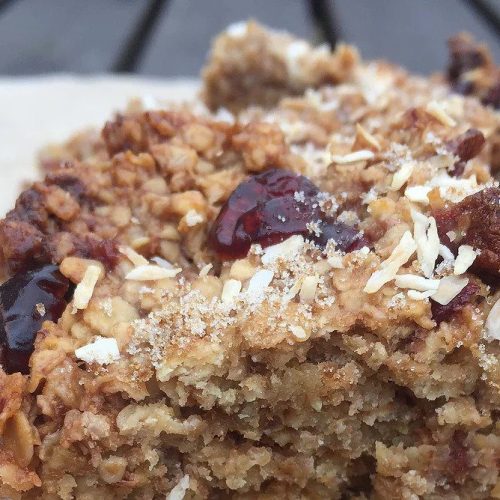 Coconut and Berry Flapjacks
