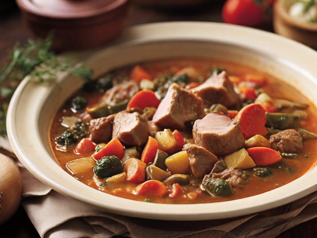 Pork and Vegetable Stew with added Pork Broth